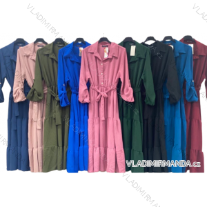 Women's Long Sleeve Long Shirt Dress (M/L ONE SIZE) ITALIAN FASHION IMC22560