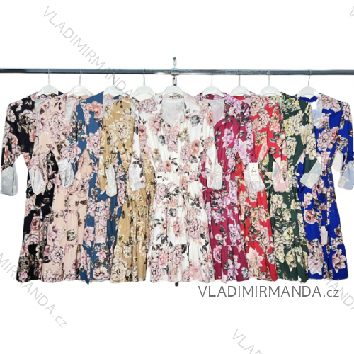 Women's Warm Long Sleeve Dress (L / XL ONE SIZE) ITALIAN FASHION IM421MIA