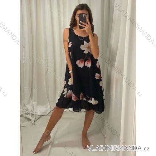 Šaty letní na ramínka dámské (S/M ONE SIZE) ITALSKÁ MÓDA IMPBB22B21841