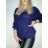 Women's long sleeve sweater (uni s / m) ITALIAN FASHION TM922STAR Brown M / L