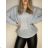 Women's long sleeve sweater (uni s / m) ITALIAN FASHION TM922STAR Brown M / L