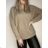 Women's long sleeve sweater (uni s / m) ITALIAN FASHION TM922STAR Brown M / L