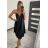 Summer dress with straps women (S / M ONE SIZE) ITALIAN FASHION IMM211288 S/M Royal blue