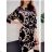 Women's Elegant Belted Long Sleeve Dress (S/M/L ONE SIZE) ITALIAN FASHION IMWB22247