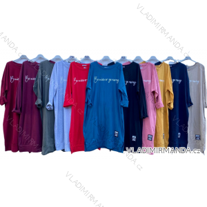 Women's Plus Size Long Sleeve Sweatshirt Dress (2XL/3XL ONE SIZE) ITALIAN FASHION IMD22681