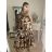 Šaty letní na ramínka dámské (S/M ONE SIZE) ITALSKÁ MÓDA IMPBB22B21841 Brown S/M