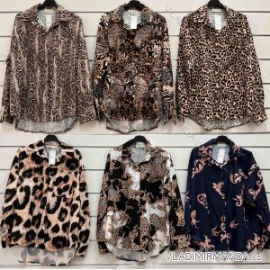 Women's Oversize Long Sleeve Shirt (S/M/L ONE SIZE) ITALIAN FASHION IMWY22177