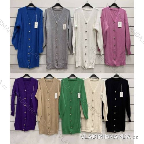 Women's Long Sleeve Button Up Knitted Sweater (S/M ONE SIZE) ITALIAN FASHION IMWY22184