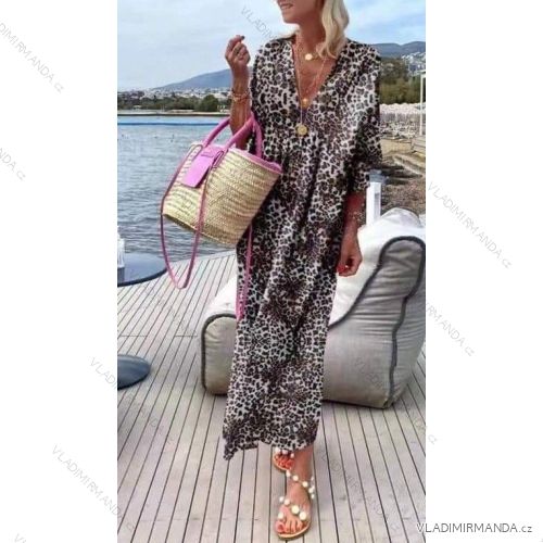 Women's Oversize Long Sleeve Long Dress (S/M/L ONE SIZE) ITALIAN FASHION IMWY22186