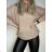 Women's long sleeve sweater (uni s / m) ITALIAN FASHION TM922STAR Brown M / L