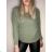 Women's long sleeve sweater (uni s / m) ITALIAN FASHION TM922STAR Brown M / L