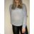 Women's long sleeve sweater (uni s / m) ITALIAN FASHION TM922STAR Brown M / L