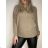Women's long sleeve sweater (uni s / m) ITALIAN FASHION TM922STAR Brown M / L