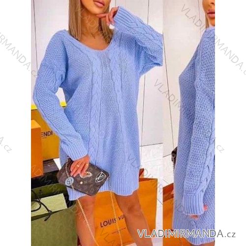 Women's Oversize Long Sleeve Knitted Sweater (S/M ONE SIZE) ITALIAN FASHION IMWY22209