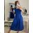 Šaty letní na ramínka dámské (S/M ONE SIZE) ITALSKÁ MÓDA IMPBB22B21841 <p>Royal blue</p> S/M