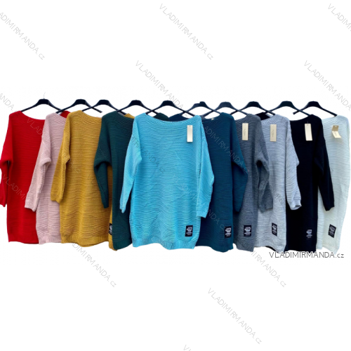 Women's Long Sleeve Knitted Sweater (L/XL ONE SIZE) ITALIAN FASHION IMD22732