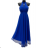 Women's Long Elegant Party Sleeveless Dress (S/M ONE SIZE) ITALIAN FASHION IMM22FS52701