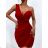 Women's elegant evening dress with straps (S/M ONE SIZE) ITALIAN FASHION IMM22LS23900