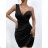 Women's elegant evening dress with straps (S/M ONE SIZE) ITALIAN FASHION IMM22LS23900
