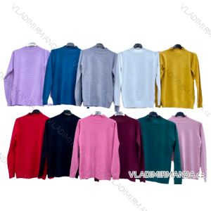 Women's Long Sleeve Knitted Sweater (S/M ONE SIZE) ITALIAN FASHION IMD22769