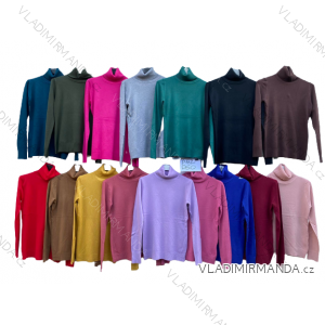 Women's Knitted Sweater Thin Turtleneck Long Sleeve (S / M ONE SIZE) ITALIAN FASHION IMD211111