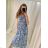 Šaty košilové dlouhý rukáv dámské (S/M ONE SIZE) ITALSKÁ MODA IMB229927 white / light blue M / L