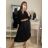 Dress elegant with belt 3/4 long sleeve women's plus size (XL/2XL ONE SIZE) ITALIAN FASHION IMC22517