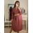 Dress elegant with belt 3/4 long sleeve women's plus size (XL/2XL ONE SIZE) ITALIAN FASHION IMC22517
