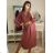 Dress elegant with belt 3/4 long sleeve women's plus size (XL/2XL ONE SIZE) ITALIAN FASHION IMC22517