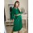 Dress elegant with belt 3/4 long sleeve women's plus size (XL/2XL ONE SIZE) ITALIAN FASHION IMC22517