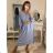 Dress elegant with belt 3/4 long sleeve women's plus size (XL/2XL ONE SIZE) ITALIAN FASHION IMC22517
