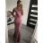 Elegant formal dress with straps for women (S / M ONE SIZE) ITALIAN FASHION IM321576 Wine S/M