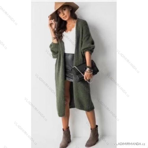 Women's Long Sleeve Mohair Knitted Cardigan (S/M ONE SIZE) ITALIAN FASHION IMPLI2280961