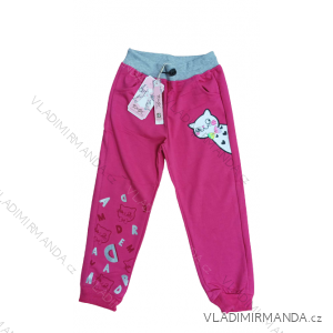 Children's long sweatpants for girls (98-128) KUGO TM7233T