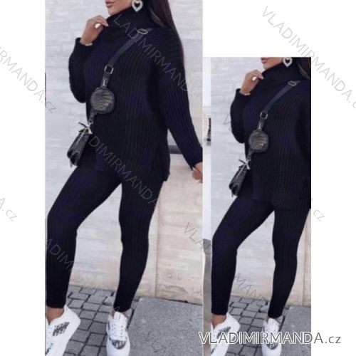 Souprava legíny a svetr dámská (S/M ONE SIZE) ITALSKÁ MÓDA IMWB22260