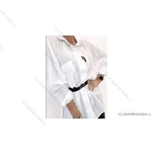 Women's Oversize Long Sleeve Shirt (S/M ONE SIZE) ITALIAN FASHION IMWB22270