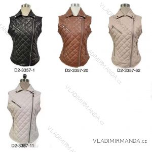Women's Sleeveless Leatherette Vest Jacket (S-XL) ITALIAN FASHION IMM22D2-3335721