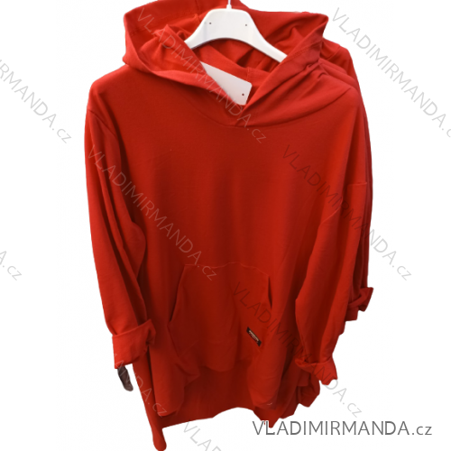 Women's Extended Long Sleeve Sweatshirt (S/M/L ONE SIZE) ITALIAN FASHION IM322254