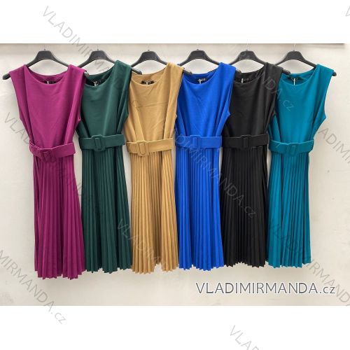Women's Sleeveless Summer Dress (S/M ONE SIZE) ITALIAN FASHION IMPDY22XBSL22056