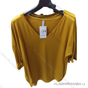 Tunika košilová prodloužená dlouhý rukáv dámská (L/XL ONE SIZE) ITALSKÁ MÓDA IM722193