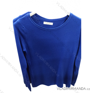 Svetr slabý úpletový dlouhý rukáv dámský (S/M ONE SIZE) ITALSKá MóDA IM722202