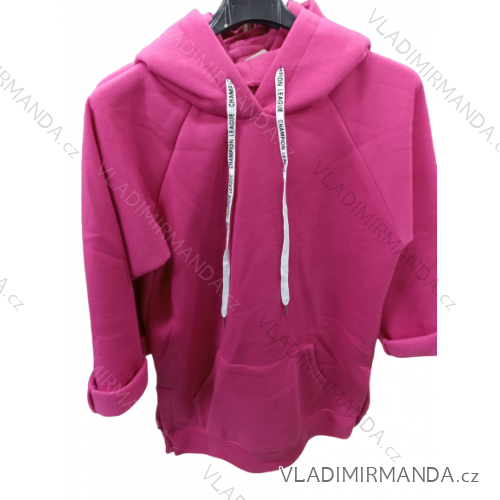Women's Long Sleeve Warm Hoodie (S/M ONE SIZE) ITALIAN FASHION IM722204