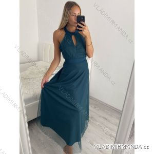 Women's Long Elegant Party Sleeveless Dress (S/M ONE SIZE) ITALIAN FASHION IMM22FS52701