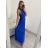 Women's Long Elegant Party Sleeveless Dress (S/M ONE SIZE) ITALIAN FASHION IMM22FS52701 S/M white