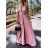 Women's Dress Long Straps Variable Tie (S/M/L/XL ONE SIZE) ITALIAN FASHION IMM223000HG - Fuchsia Pink - S/M