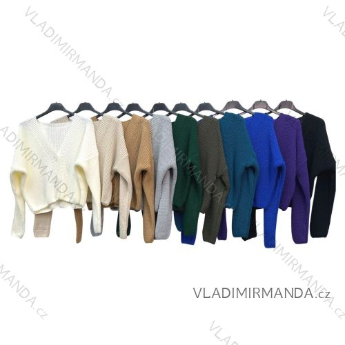 Svetr na knoflíčky dlouhý rukáv dámský (S/M ONE SIZE) ITALSKÁ MÓDA IMPLM22863000105