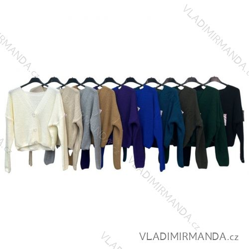 Women's Long Sleeve Button Up Sweater (S/M ONE SIZE) ITALIAN FASHION IMPLM22227850075