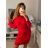 Šaty košilové dlouhý rukáv dámské (S/M ONE SIZE) ITALSKÁ MÓDA IMWB22192