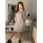 Šaty košilové dlouhý rukáv dámské (S/M ONE SIZE) ITALSKÁ MÓDA IMWB22192