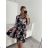 Women's Long Sleeve Shirt Dress (S/M/L ONE SIZE) ITALIAN FASHION IM622105 black S/M